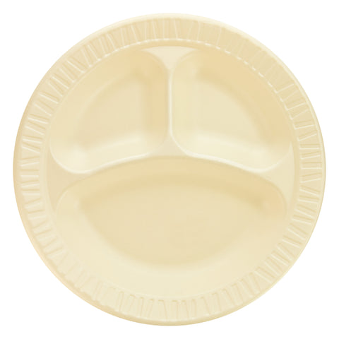 Plate Foam Laminated Honey 3-compartment 10.25