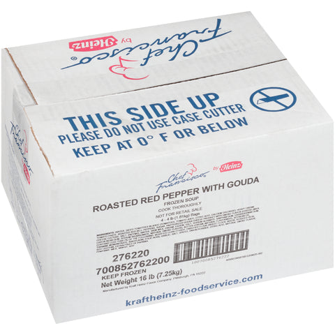 Chef Francisco Roasted Red Pepper and Gouda Soup, 4 Pound -- 4 per case