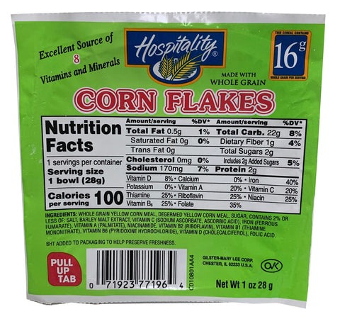 Hospitality CEREAL BOWL PACK CORN FLAKES