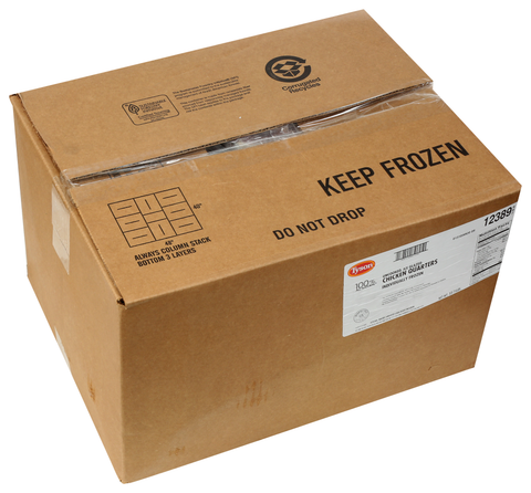 Tyson All Natural Individually Frozen Ice Glazed Quartered Chicken, 9.5 Ounce -- 60 per case.