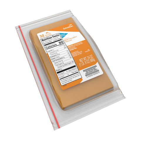 Schreiber CHEESE CHEDDAR MILD SLICED .75 OZ