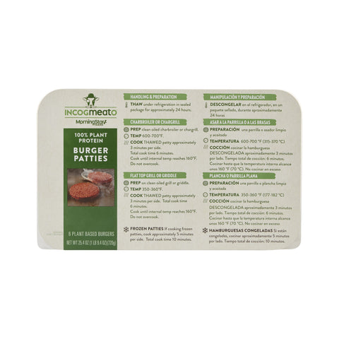 Incogmeato BURGER PATTY VEGAN