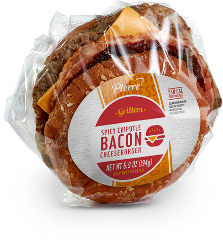 Pierre® SANDWICH JUMBO CHIPOTLE BBQ BACON CHEESEBURGER 6.85 OZ 10000000901