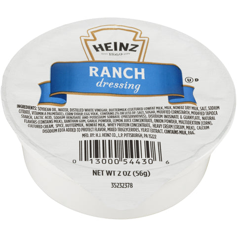 Heinz Ranch Dressing Dipping Cup, 2 Ounce -- 60 Case