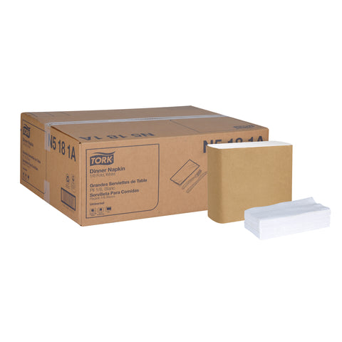 Napkin Dinner 15x17 White 1-ply 1/8 Fold