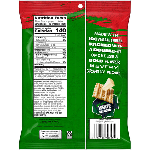 Cracker Grooves Sharp White Cheddar