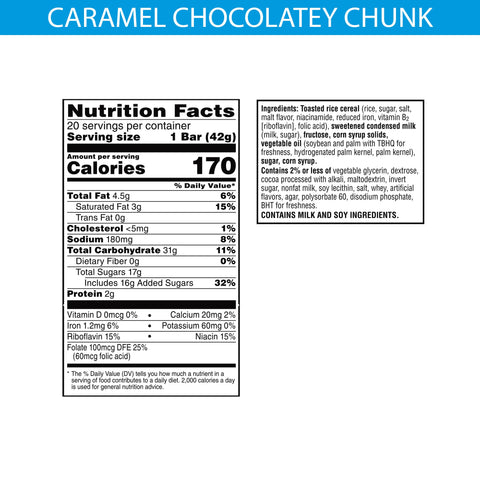 Kellogg's® SNACK BAR RICE KRISPIES TREATS® CARAMEL CHOCOLATEY CHUNK