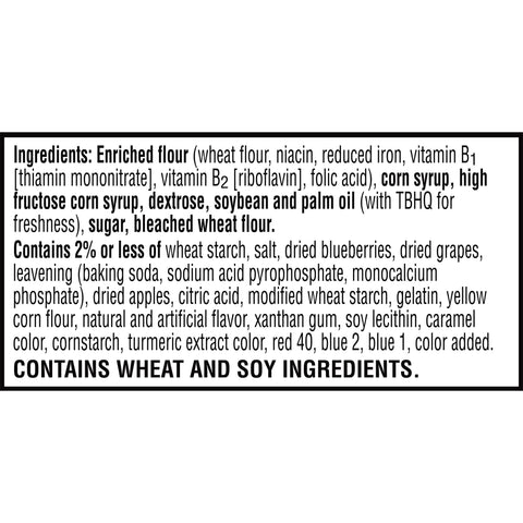 Pop-Tarts Frosted Open and Fold Display Blueberry Pastry, 2 Pastries per Pack -- 72 packs per case