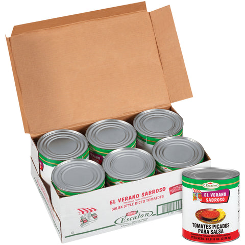 El Verano Sabroso Salsa Style Diced Tomatoes, 102 Ounce -- 6 per case.
