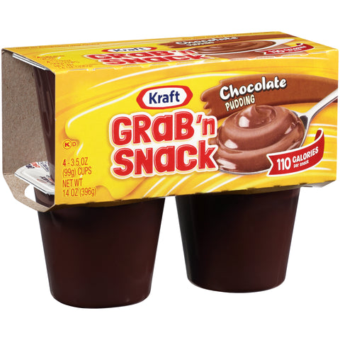 Handi Snacks Chocolate Pudding 4 Pack, 14 Ounce -- 12 Case