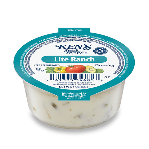 Ken's Foods DRESSING RANCH LITE SINGLE SERVE CUP REFRIGERATED