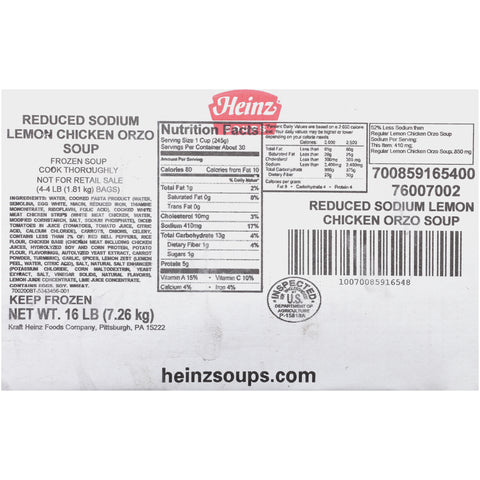 Heinz® SOUP LEMON CHICKEN ORZO 76007002