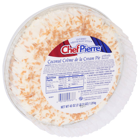Chef Pierre® PIE COCONUT CREAM UNSLICED TS SECONDS 10