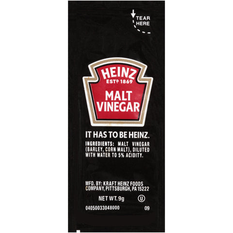 Heinz Single Serve Malt Vinegar Packet, 9 gram -- 200 per case