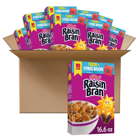Kelloggs Raisin Bran Cereal, 16.6 Ounce -- 10 per case.
