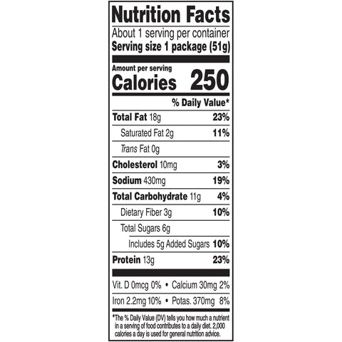 Snack P3 Convenience Meal Sweet & Spicy Teriyaki Beef Jerky Honey Roasted Peanuts