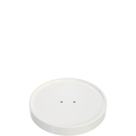 Dart Solo White Paper Tab Lid for 32 Ounce Food Container, 4.6 inch Dia -- 500 per case