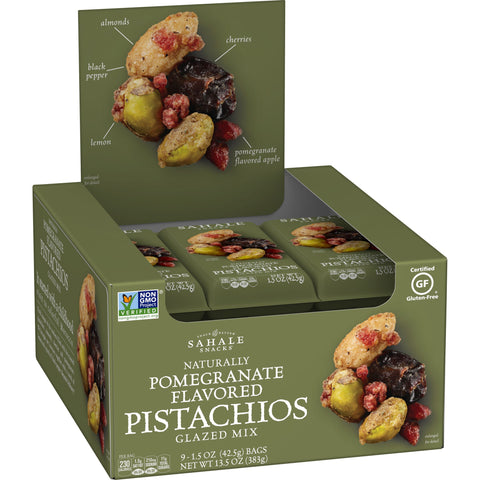 Sahale Pomegranate Pistachios Glazed Mix, 1.5 Ounce -- 108 per case.