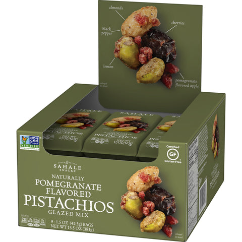 Sahale Pomegranate Pistachios Glazed Mix, 1.5 Ounce -- 108 per case.