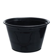Conex Complements® CUP PLASTIC PORTION SOUFFLE BLACK 4 OZ