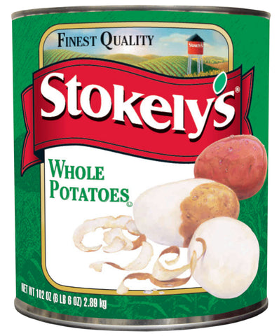 Stokely Whole White Potatoes - no. 10 can, 6 cans per case