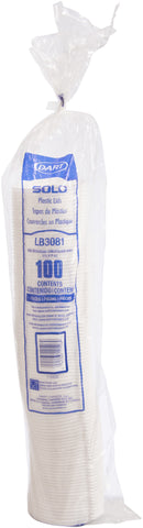 SOLO Cup Company Hot Cup Lids, White, 1000/Carton