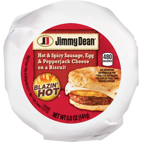 Sandwich Blazin' Hot - Hot & Spicy Sausage Egg & Pepperjack Cheese On A Biscuit