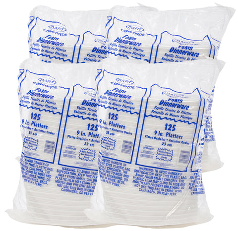 Dart Concorde® PLATTER FOAM NON-LAMINATED WHITE 9