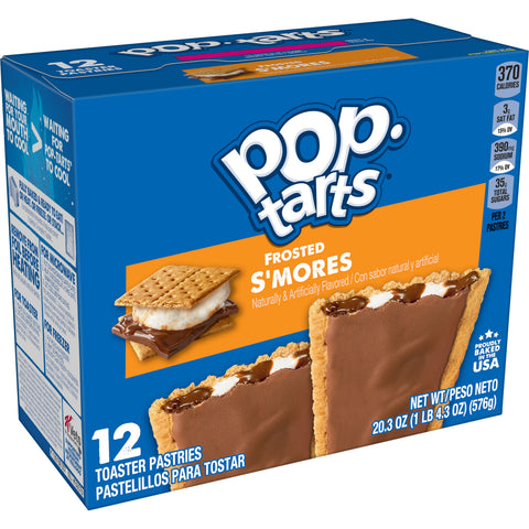 Pastry Pop Tart Smores Frosted 1.69 Oz Shelf Stable Twin Pack