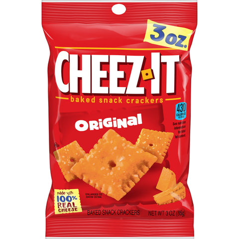 Cheez-It Original Baked Snack Crackers - 3 oz. bag, 60 per case