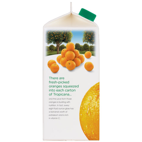 Tropicana Pure Premium Homestyle 100 Percent Some Pulp Orange Juice, 59 fluid ounce -- 8 per case