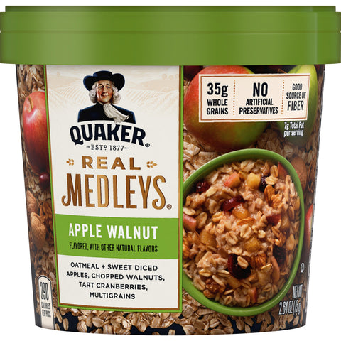 Quaker® OATMEAL REAL MEDLEY APPLE WALNUT CUP