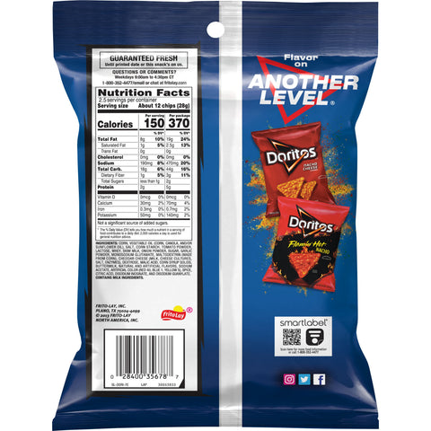 Doritos Cool Ranch Tortilla Chips, 2.5 Ounce -- 24 per case