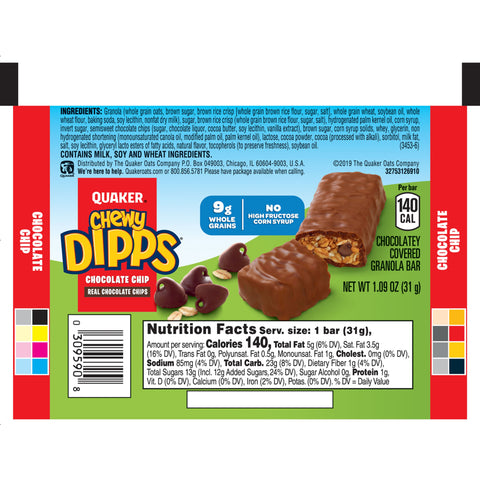 Quaker® GRANOLA BAR CHOCOLATE CHIP DIPPS