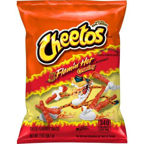 Snack Cheese Crunchy Flamin Hot Large Single Serve