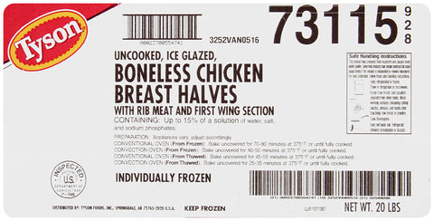 Chicken Breast Airline Halves W/ 1st Joint 8 Oz 73115-0928