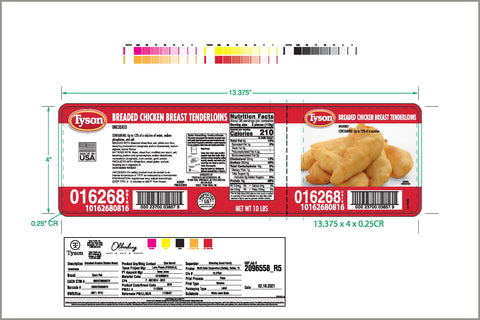 Tyson® CHICKEN BREAST TENDERLOIN PIECES BREADED 75-PIECES 10162680816