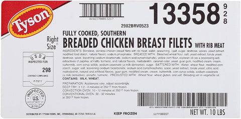 Chicken Breast Southern Style Breaded Fc 2.25 Oz 13358-0928