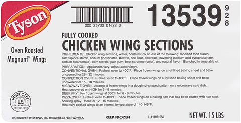 Chicken Wing Oven Roasted Fc 1st & 2nd Joint 13539-0928