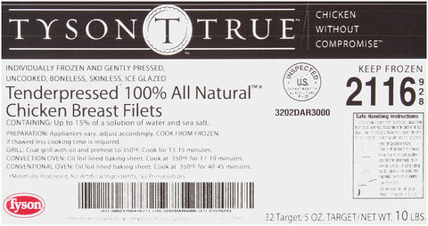 Tyson Savory Chicken Breast, 5 Ounce -- 32 per case.