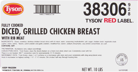 Chicken Grilled Diced Breast Premium Fc 1/2