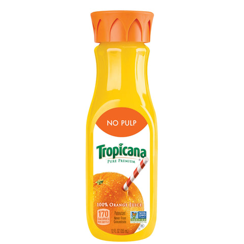 Pepsico Tropicana Pure Premium Original Orange Juice, 12 Ounce -- 12 per case.