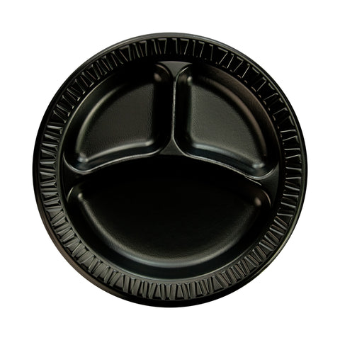Dart PLATE FOAM LAMINATED 3-COMPARTMENT QUIET CLASSIC® BLACK 9