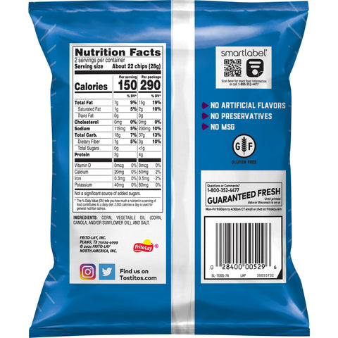 Tostitos Bite Size Tortilla Chips, 2 Ounce -- 64 per case.