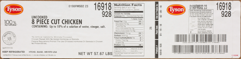 Chicken 8-piece Cut Marinated Cvp 16918-0928