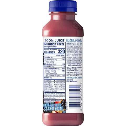 Naked Juice JUICE BLUE MACHINE 100% REFRIGERATED PLASTIC BOTTLE