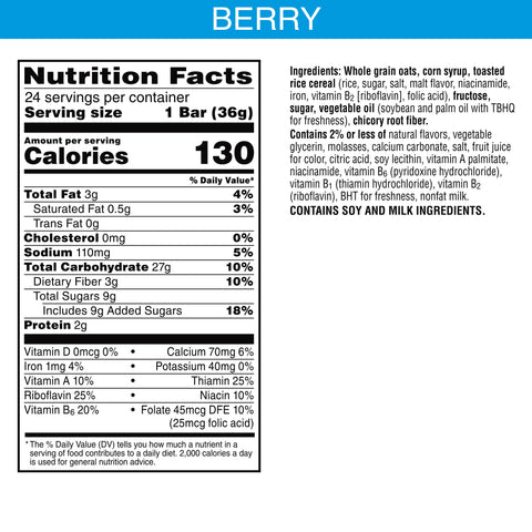 Kellogg's® GRANOLA BAR RICE KRISPIES® CHEWY BERRY