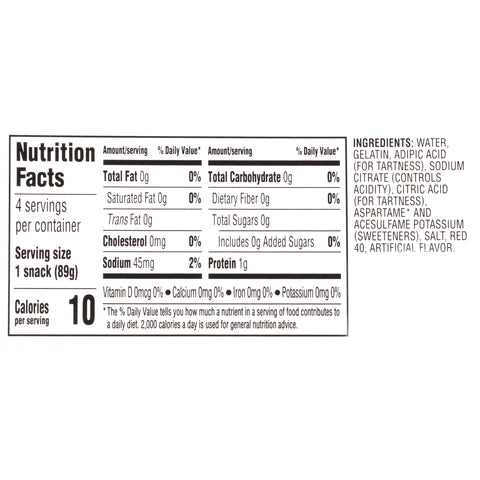 Gelatin Strawberry Sugar Free Ready To Eat 6/4 Ct