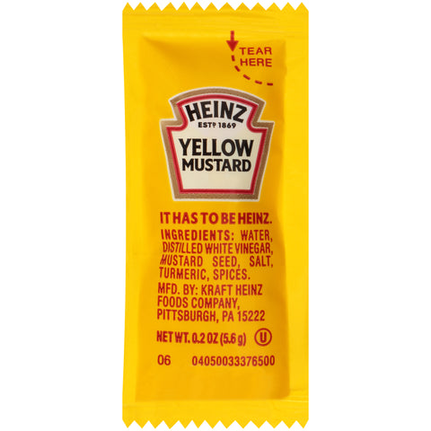 Mustard Yellow Single Serve Packet 530500/78000700