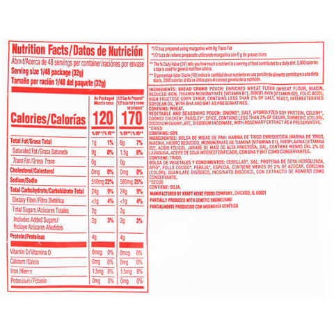Stuffing Mix Chicken Flavored